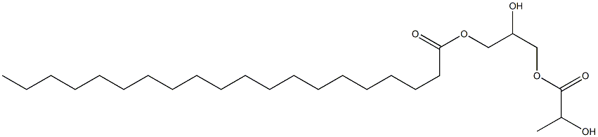 2-Hydroxypropionic acid 2-hydroxy-3-icosanoyloxypropyl ester Struktur