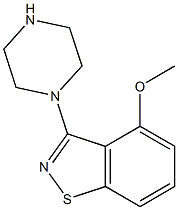 4-Methoxy-3-(1-piperazinyl)-1,2-benzisothiazole Struktur