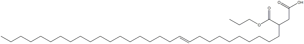 3-(10-Nonacosenyl)succinic acid 1-hydrogen 4-propyl ester Struktur