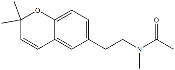 N-[2-(2,2-Dimethyl-2H-1-benzopyran-6-yl)ethyl]-N-methylacetamide Struktur