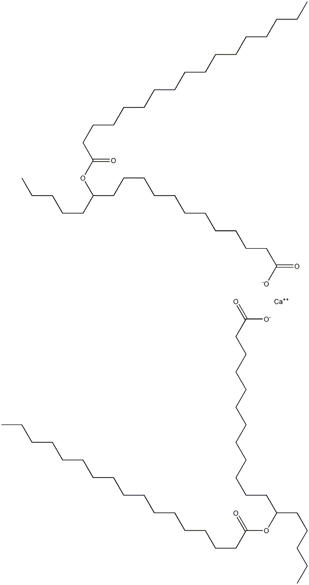 Bis(13-heptadecanoyloxyoctadecanoic acid)calcium salt Struktur