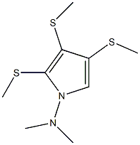 N,N-Dimethyl-2,3,4-tris(methylthio)-1H-pyrrol-1-amine Struktur