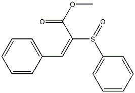 (2E)-2-Phenylsulfinyl-3-phenylpropenoic acid methyl ester Struktur