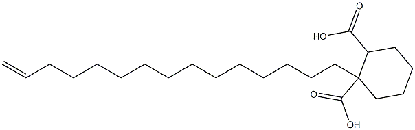 Cyclohexane-1,2-dicarboxylic acid hydrogen 1-(14-pentadecenyl) ester Struktur