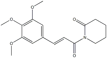 1-[3-(3,4,5-Trimethoxyphenyl)propenoyl]piperidin-2-one Struktur