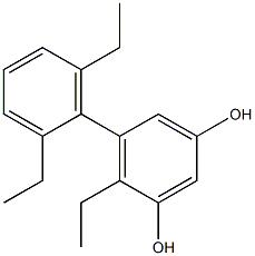 4-Ethyl-5-(2,6-diethylphenyl)benzene-1,3-diol Struktur