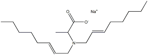 2-[Di(2-octenyl)amino]propanoic acid sodium salt Struktur