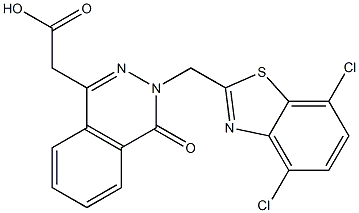 3-[(4,7-Dichloro-2-benzothiazolyl)methyl]-3,4-dihydro-4-oxophthalazine-1-acetic acid Struktur