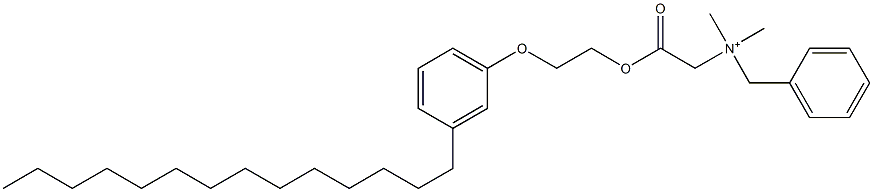 N,N-Dimethyl-N-benzyl-N-[[[2-(3-tetradecylphenyloxy)ethyl]oxycarbonyl]methyl]aminium Struktur