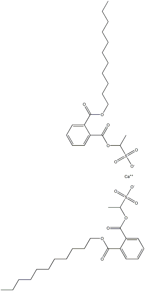 Bis[1-[(2-undecyloxycarbonylphenyl)carbonyloxy]ethanesulfonic acid]calcium salt Struktur