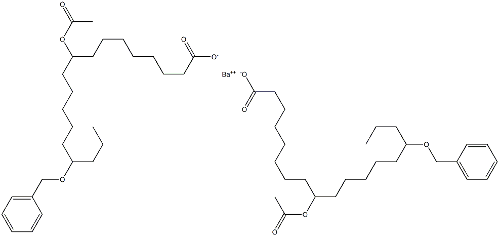 Bis(15-benzyloxy-9-acetyloxystearic acid)barium salt Struktur