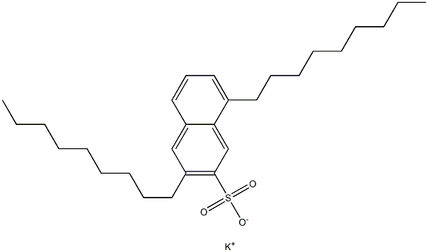 3,8-Dinonyl-2-naphthalenesulfonic acid potassium salt Struktur