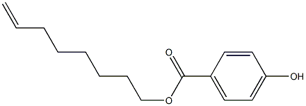 4-Hydroxybenzoic acid 7-octenyl ester Struktur