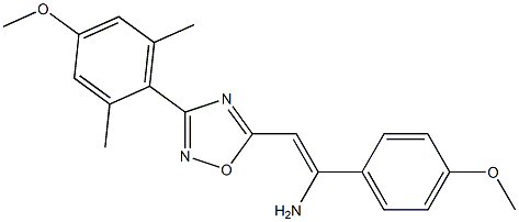 5-[(Z)-2-Amino-2-(4-methoxyphenyl)ethenyl]-3-(2,6-dimethyl-4-methoxyphenyl)-1,2,4-oxadiazole Struktur