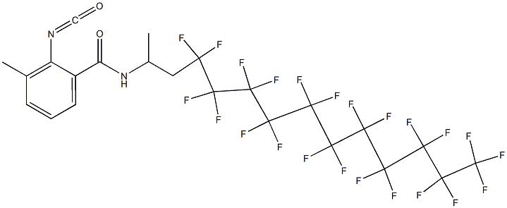 2-Isocyanato-3-methyl-N-[2-(tricosafluoroundecyl)-1-methylethyl]benzamide Struktur