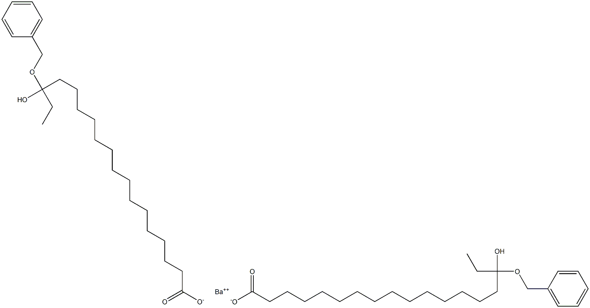 Bis(16-benzyloxy-16-hydroxystearic acid)barium salt Struktur