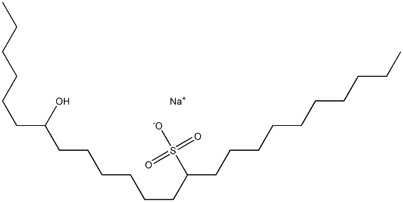 18-Hydroxytetracosane-11-sulfonic acid sodium salt Struktur