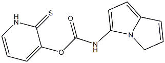 Pyrrolizinocarbamic acid (1,2-dihydro-2-thioxopyridin)-3-yl ester Struktur