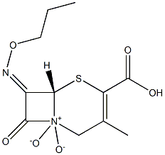 7-[(Z)-Propoxyimino]-3-methyl-4-carboxycepham-3-ene 1,1-dioxide Struktur