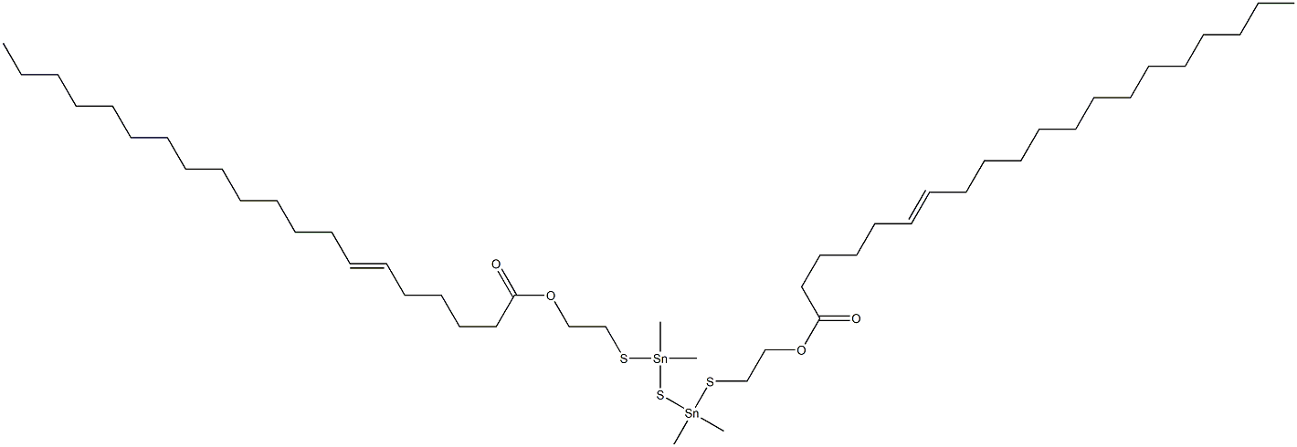 Bis[dimethyl[[2-(5-nonadecenylcarbonyloxy)ethyl]thio]stannyl] sulfide Struktur