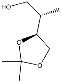 (2S)-2-[(S)-2,2-Dimethyl-1,3-dioxolane-4-yl]-1-propanol Struktur