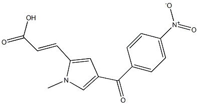 (E)-3-[1-Methyl-4-[4-nitrobenzoyl]-1H-pyrrol-2-yl]acrylic acid Struktur