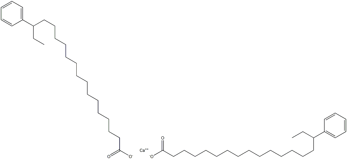 Bis(16-phenylstearic acid)calcium salt Struktur