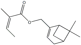 (2Z)-2-Methyl-2-butenoic acid [(6,6-dimethylbicyclo[3.1.1]hepta-2-ene-2-yl)methyl] ester Struktur