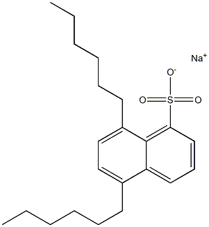 5,8-Dihexyl-1-naphthalenesulfonic acid sodium salt Struktur