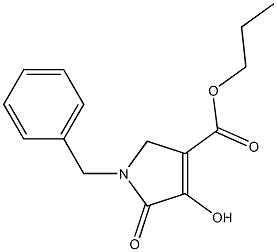 1-Benzyl-2,5-dihydro-4-hydroxy-5-oxo-1H-pyrrole-3-carboxylic acid propyl ester Struktur