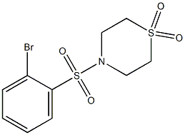 4-(2-Bromo-benzenesulfonyl)-thiomorpholine 1,1-dioxide Struktur