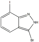 3-Bromo-7-iodo-2H-indazole Struktur