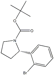 (S)-tert-butyl 2-(2-bromophenyl)pyrrolidine-1-carboxylate Struktur