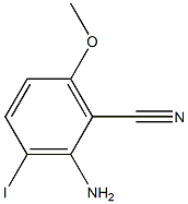 2-Amino-3-iodo-6-methoxy-benzonitrile Struktur