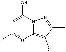 3-Chloro-2,5-dimethyl-pyrazolo[1,5-a]pyrimidin-7-ol Struktur