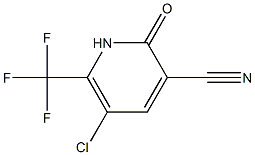 5-Chloro-2-oxo-6-trifluoromethyl-1,2-dihydro-pyridine-3-carbonitrile Struktur