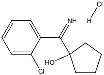 1-[(2-Chlorophenyl)(imino)methyl]cyclopentanol Hydrochloride Struktur