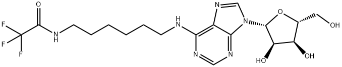 N6-[6-(Trifluoroacetamido)hexyl]adenosine Struktur