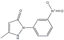 3-Methyl-1-(3'-nitrophenyl)-5-pyrazolone Struktur