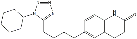 6-[4-(1-Cyclohexyl-1H-tetrazol-5-yl)butyl]3,4-dihydroquinolin-2-(1H)-one Struktur