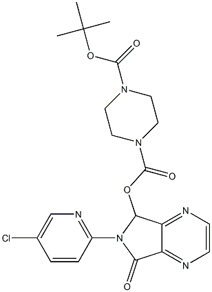 1-tert-Butyl 4-[6-(5-Chloropyridin-2-yl)-7-oxo-6,7-dihydro-5H-pyrrolo[3,4-b]pyrazin-5-yl]piperazine-1,4-dicarboxylate Struktur