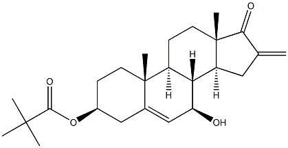 7b-Hydroxy-15b,16b-methylene-3b-pivaloyloxy-5-androsten-17-one Struktur