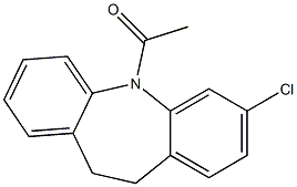 5-acetyl-7-chloro-10,11-dihydrodibenz(b,f)azepine Struktur