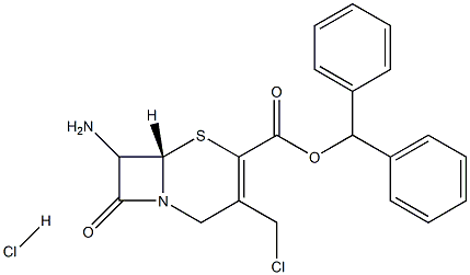 7-amino-3-chloromethyl-3-cephem-4-carboxylic acid diphenyl-methyl ester hcl Struktur