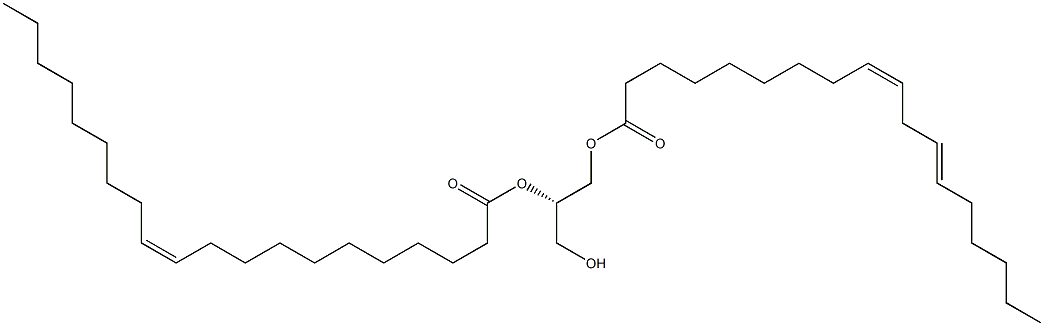 1-(9Z,12Z-octadecadienoyl)-2-(11Z-eicosenoyl)-sn-glycerol Struktur