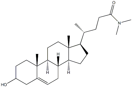 N,N-dimethyl-3-hydroxy-5-cholenamide Struktur