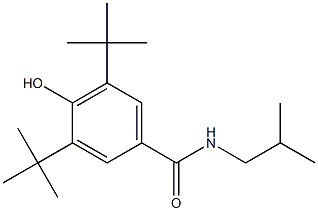 3,5-di-tert-butyl-4-hydroxy-N-isobutylbenzamide Struktur