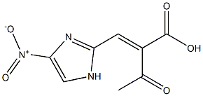 3-(5-nitro-2-imidazolyl)-2-acetylpropenoic acid Struktur