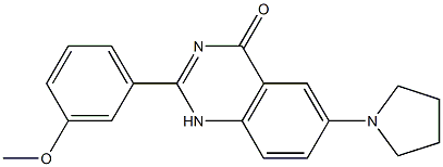 2-(3'-methoxyphenyl)-6-pyrrolidinyl-4-quinazolinone Struktur