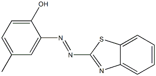 2-(2-benzothiazolylazo)-p-cresol Struktur